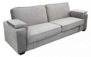 Divano Letto Darell 228x85x89 cm in Tessuto Tortora