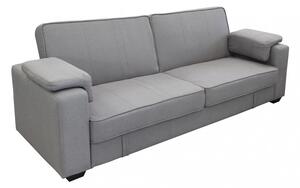Divano Letto Darell 228x85x89 cm in Tessuto Grigio chiaro
