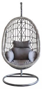 Dondolo Capraia 195x93x122 cm in Acciaio Grigio