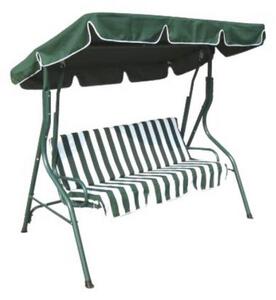 Dondolo Green con Cuscini 170x110x153 h cm in Acciaio Verde
