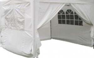 Set Pareti Laterali Gazebo Professional 3x3 m in Poliestere Bianco