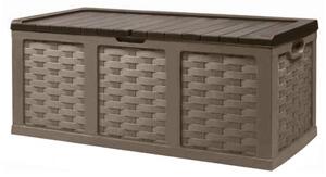 Cassapanca in Rattan Style XXL 157,5x75x63,5 h cm in Plastica Marrone
