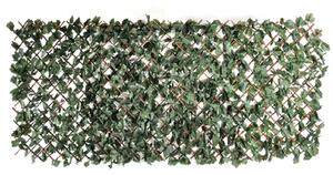 Siepe Sintetica Acero Estensibile 100x200 h cm in Polietilene Verde