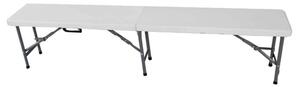 Panca Pieghevole Catering 182x30x43 h cm in Acciaio Grigio