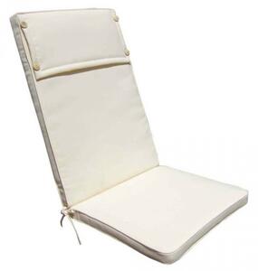 Cuscino Real Alto 113x49x4 cm in Poliestere Ecrù