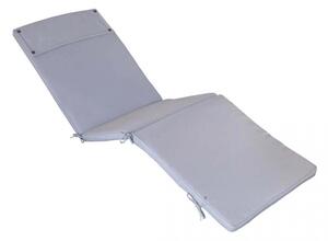 Cuscino Real Lettino 194,5x59x4 cm in Poliestere Grigio
