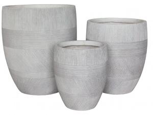 Set di 3 vasi Papavero in Fibra sintetica Beige