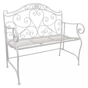 Panca Dollie Bianco Antico 103x54x95 h cm in Acciaio Bianco