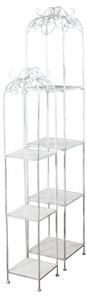 Set 2 Scaffali Doriane in Alluminio Bianco Antico