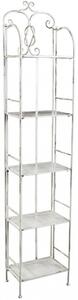 Portapiante Enora 5 Piani 32x22x165 h cm in Acciaio Bianco
