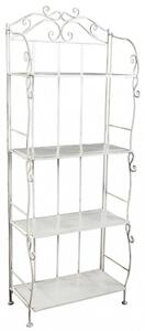 Portapiante Emma 4 Piani 60x32x160 h cm in Acciaio Bianco