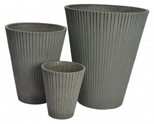 Vaso Piccolo Iris Ø19x22 cm in Fibra sintetica Antracite