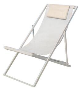 Sdraio Avana 97x52x76 h cm in acciaio Tortora
