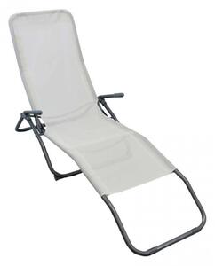 Spiaggina Samba 143x59x97 h cm in Textilene Bianco