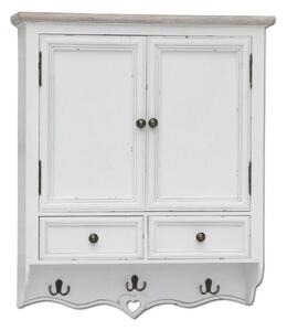 Armadietto Sospeso 45x34x66 h cm in Legno di paulownia Bianco