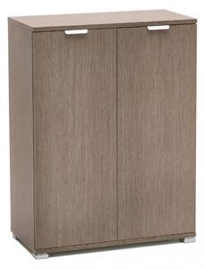 Armadietto 2 Ante 60x38x85 h cm in Truciolare bilaminato Rovere grigio