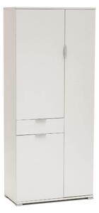 Armadio 3 Ante 1 Cassetto 75x38x174 h cm in Truciolare bilaminato Bianco