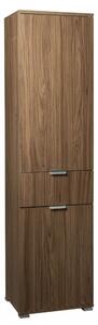 Armadio 2 Ante 1 Cassetto 45x38x174 h cm in Truciolare bilaminato Marrone