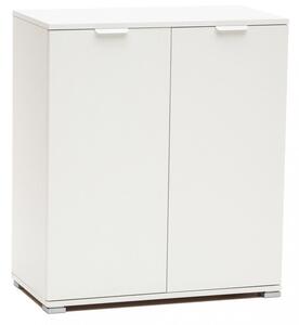 Mobiletto 2 Ante 75x38x85 h cm in Truciolare bilaminato Bianco