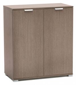Mobiletto 2 Ante Rovere 75x38x85 h cm in Truciolare bilaminato Grigio