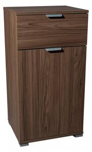 Mobiletto con 1 Anta e 1 Cassetto 45x38x85 h cm in Truciolare bilaminato Noce