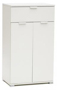 Mobiletto con 2 Anta e 1 Cassetto 60x38x103 h cm in Truciolare bilaminato Bianca