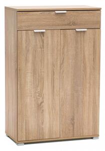 Mobiletto con 2 Anta e 1 Cassetto 75x38x112 h cm in Truciolare bilaminato Naturale
