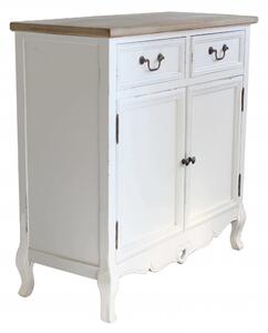 Credenza Cuore 86x37x85 h cm in Legno di paulownia Bianco