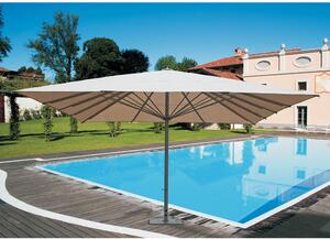 Ombrellone da Giardino in Alluminio 5X5m con Manovella Vorghini ConTract Antracite e Ecrù