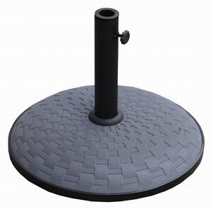 Base per Ombrellone da Giardino 25Kg 50 cm in Cemento Intreccio Grigio