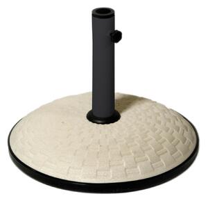 Base per Ombrellone da Giardino 25Kg 50cm in Cemento Intreccio Beige