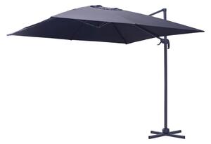 Ombrellone da Giardino Decentrato 3x3m in Alluminio Montana Nero