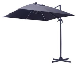 Ombrellone da Giardino Decentrato 2X3m in Alluminio con LED Florida Nero