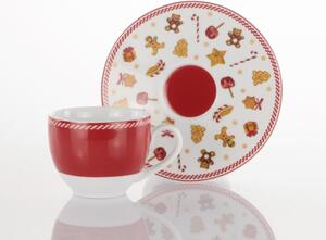 WEISSESTAL Set 2 Tazze The con piattino Sweet Natale