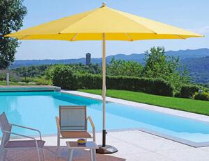 Ombrellone da Giardino in Alluminio Ø 3,5 m Vorghini Levante Giallo