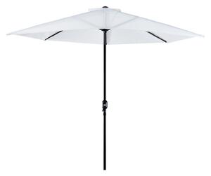 Ombrellone da Giardino 2,95x2,50 m Palo Ø38 mm in Alluminio con Manovella Bianco