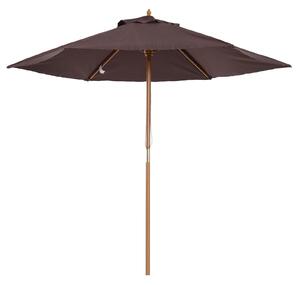 Ombrellone da Giardino Ø2.5 m Palo Ø38 mm in Legno Marrone