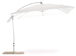 Ombrellone da Giardino Decentrato 3x3m in Alluminio e Poliestere Suitset Bianco