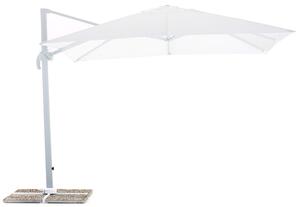 Ombrellone da Giardino Decentrato 3x3m in Alluminio e Poliestere Senso Bianco