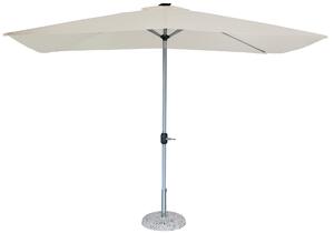 Ombrellone da Giardino 2x3 m Palo Ø48 mm in Alluminio con LED Morel Ecrù