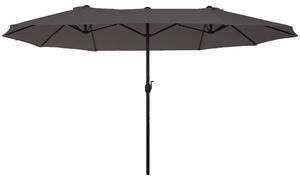 Ombrellone da Giardino Doppio Tetto 4,6x2,7 m Roland Grigio