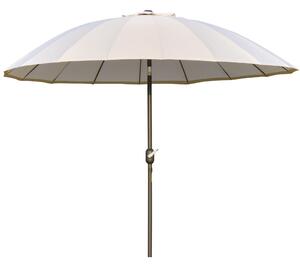 Ombrellone da Giardino Ø2,55m con Manovella Bianco Crema