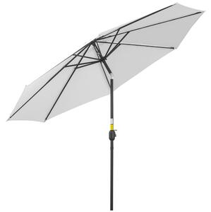 Ombrellone da Giardino Ø3m in Metallo e Poliestere Bianco