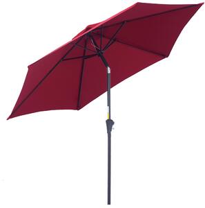 Ombrellone da Giardino Ø2,7 m Palo Ø38 mm in Alluminio Rosso