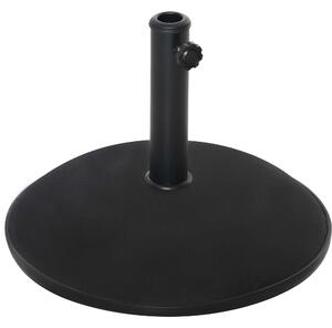 Base per Ombrellone da Giardino Ø50x37 cm in Cemento Nero