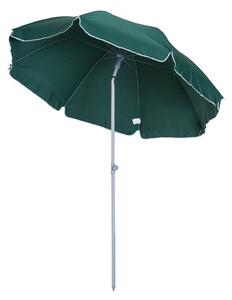 Ombrellone da Giardino Ø2,2 m Palo Ø28 mm in Metallo Tettuccio Inclinabile Verde scuro