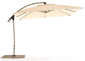 Ombrellone da Giardino Decentrato 3x3m in Alluminio e Poliestere Suitset Tortora