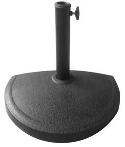 Base per Ombrellone da Giardino Mezzaluna Ø50 cm in Poliresina Nero