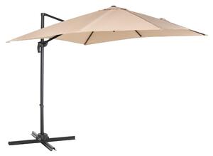Ombrellone da Giardino Decentrato 2,68x2,68m in Alluminio e Poliestere Cachi