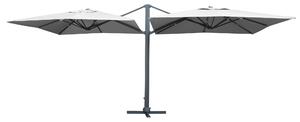 Ombrellone da Giardino Doppio 3x6m in Alluminio Bismarck Bianco